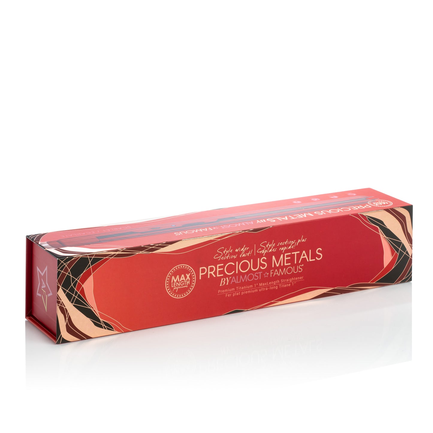Rose Gold Titanium Flat Iron – 1” Professional Hair Straightener