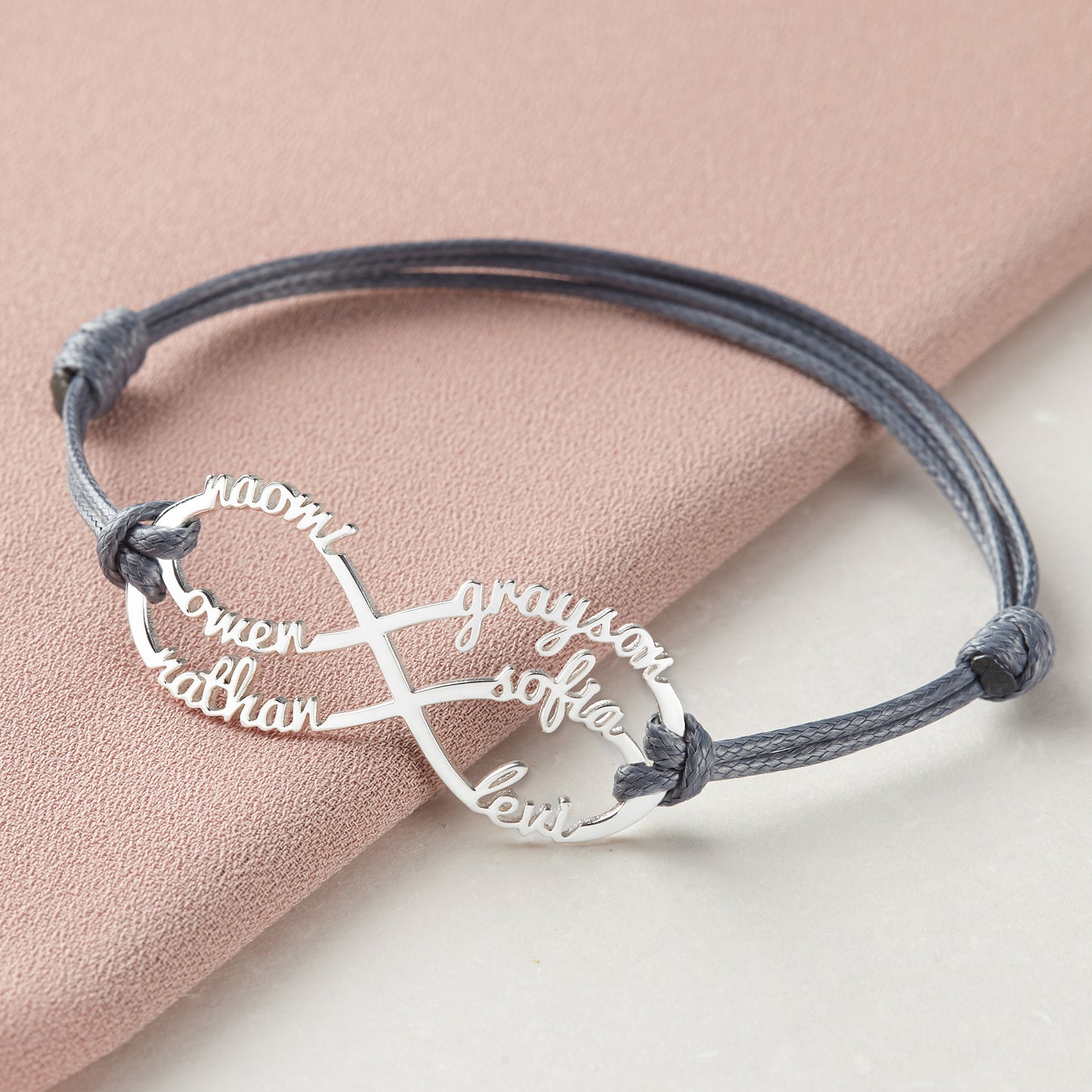 Personalized Infinity Mom Bracelet – Custom Kids’ Names