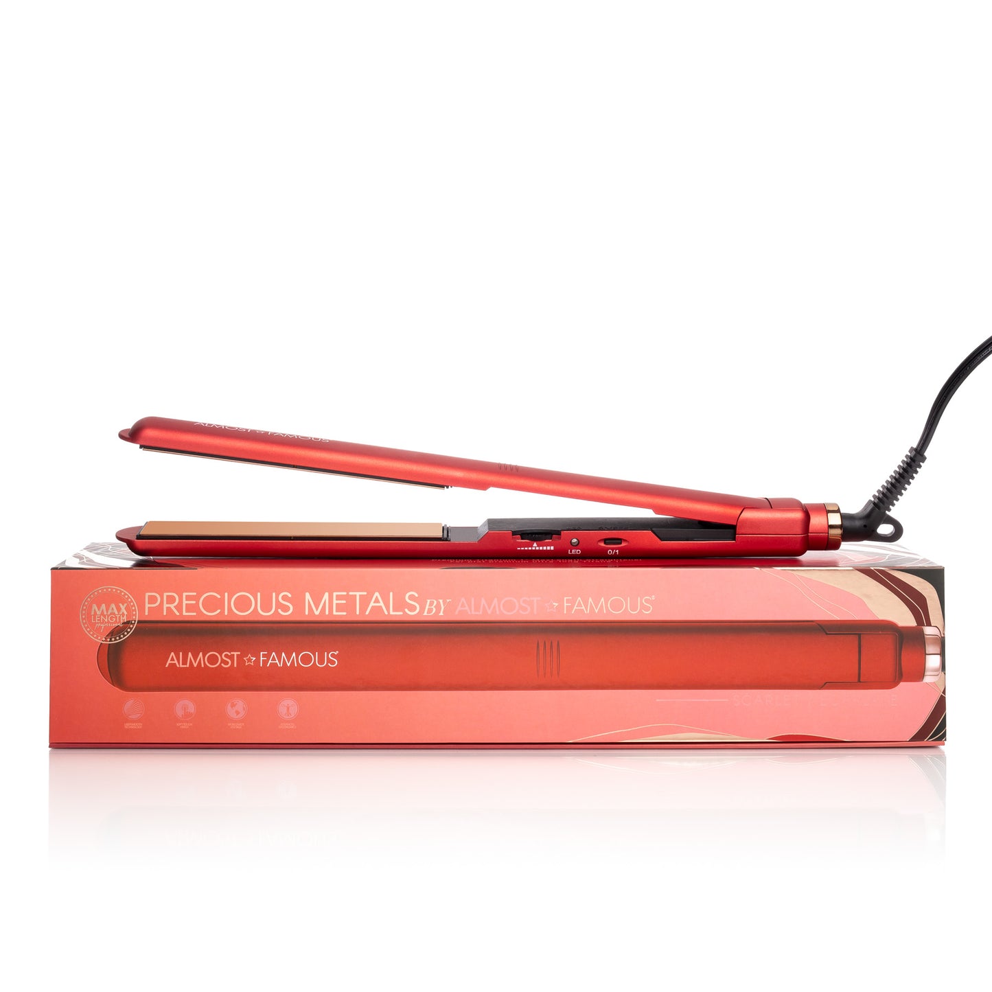 Rose Gold Titanium Flat Iron – 1” Professional Hair Straightener