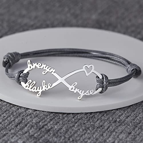 Personalized Infinity Mom Bracelet – Custom Kids’ Names