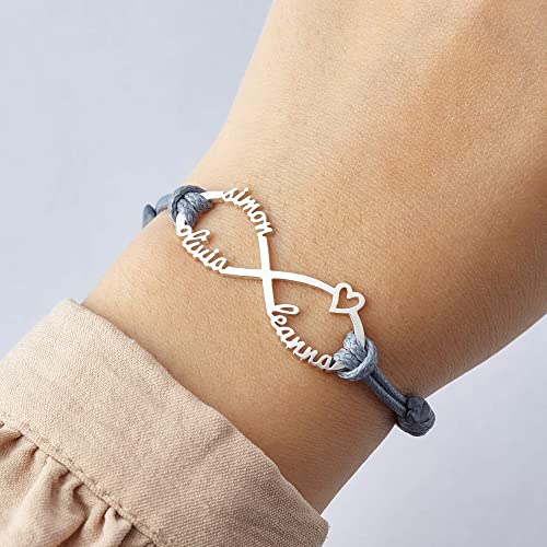 Personalized Infinity Mom Bracelet – Custom Kids’ Names