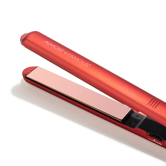 Rose Gold Titanium Flat Iron – 1” Professional Hair Straightener