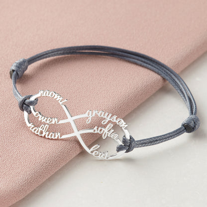 Personalized Infinity Mom Bracelet – Custom Kids’ Names
