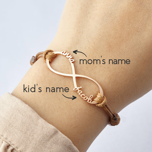 Personalized Infinity Mom Bracelet – Custom Kids’ Names
