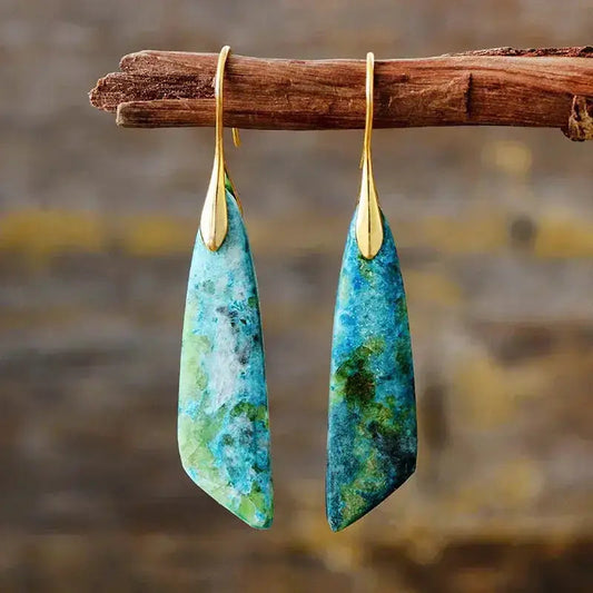 Handmade Imperial Jasper Earrings – Natural Stone Jewelry for Women